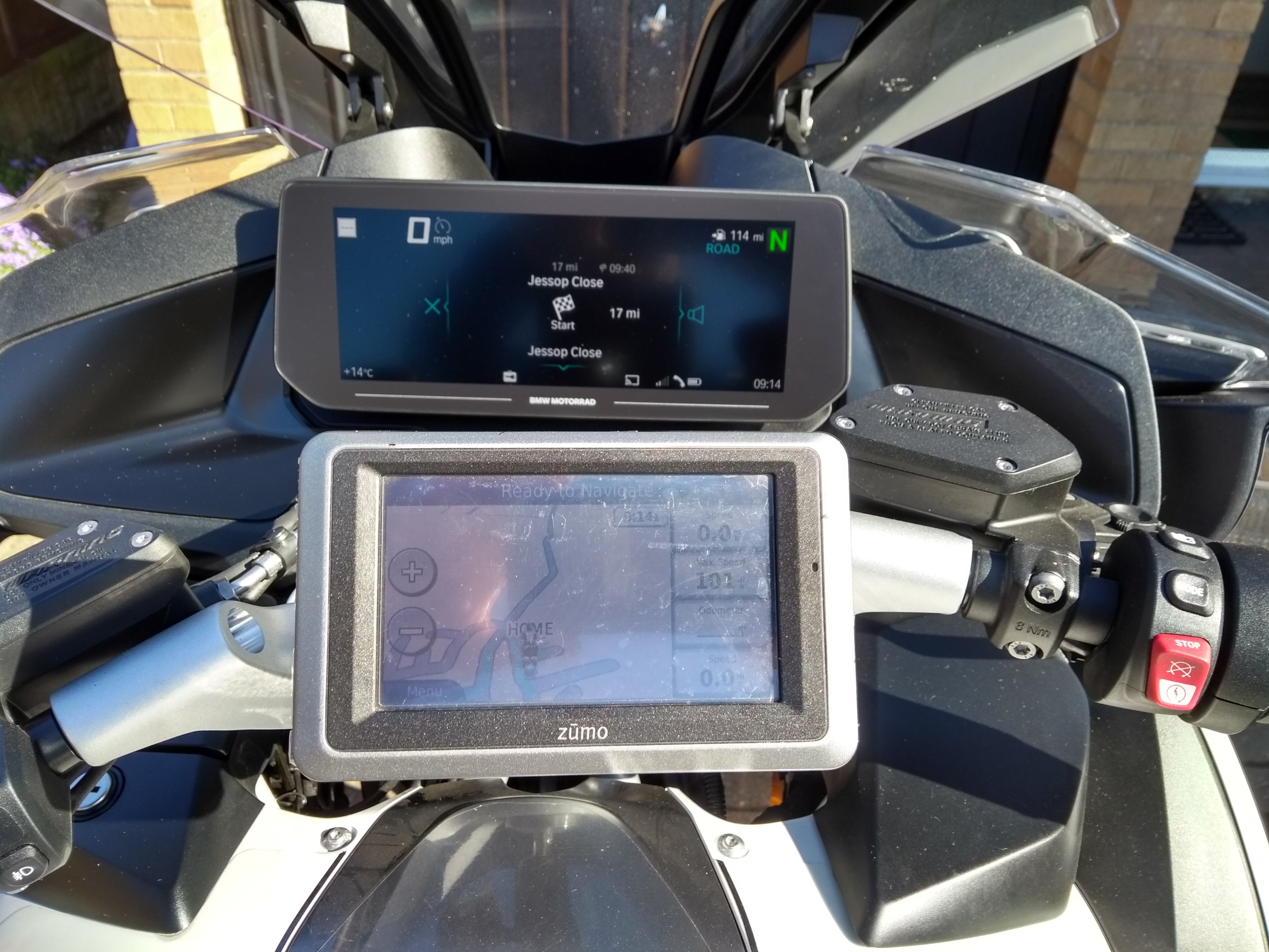 BMW Motorrad phone holder for sat nav preparation 